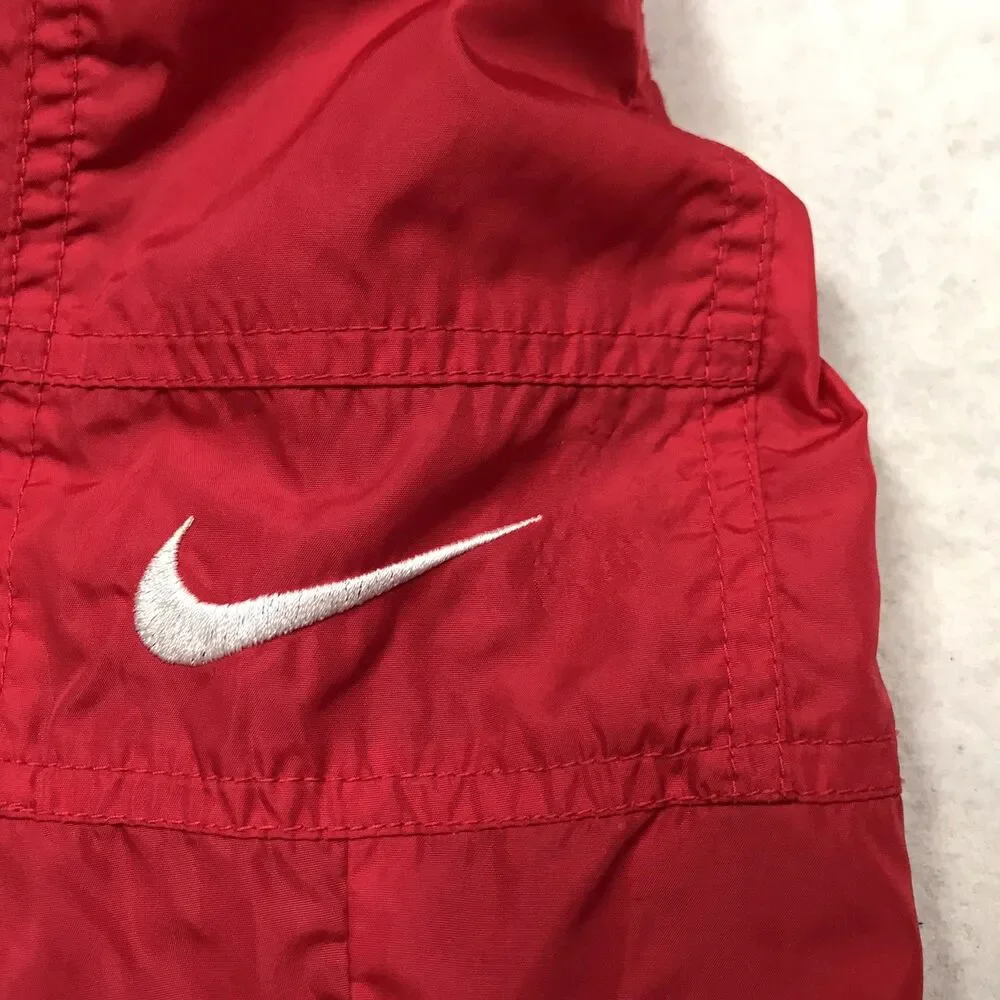 80s NIKE Team Ohio State Track Pants Men L 34x32 Red  Drawstring Mesh Lined vtg